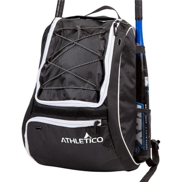 Baseball Bat Bag - Backpack for Baseball, T-Ball & Softball Equipment - Picture 1 of 7